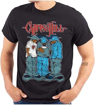 Amazon.com: Cypress Hill Men's Blunted Black T-Shirt Small Black